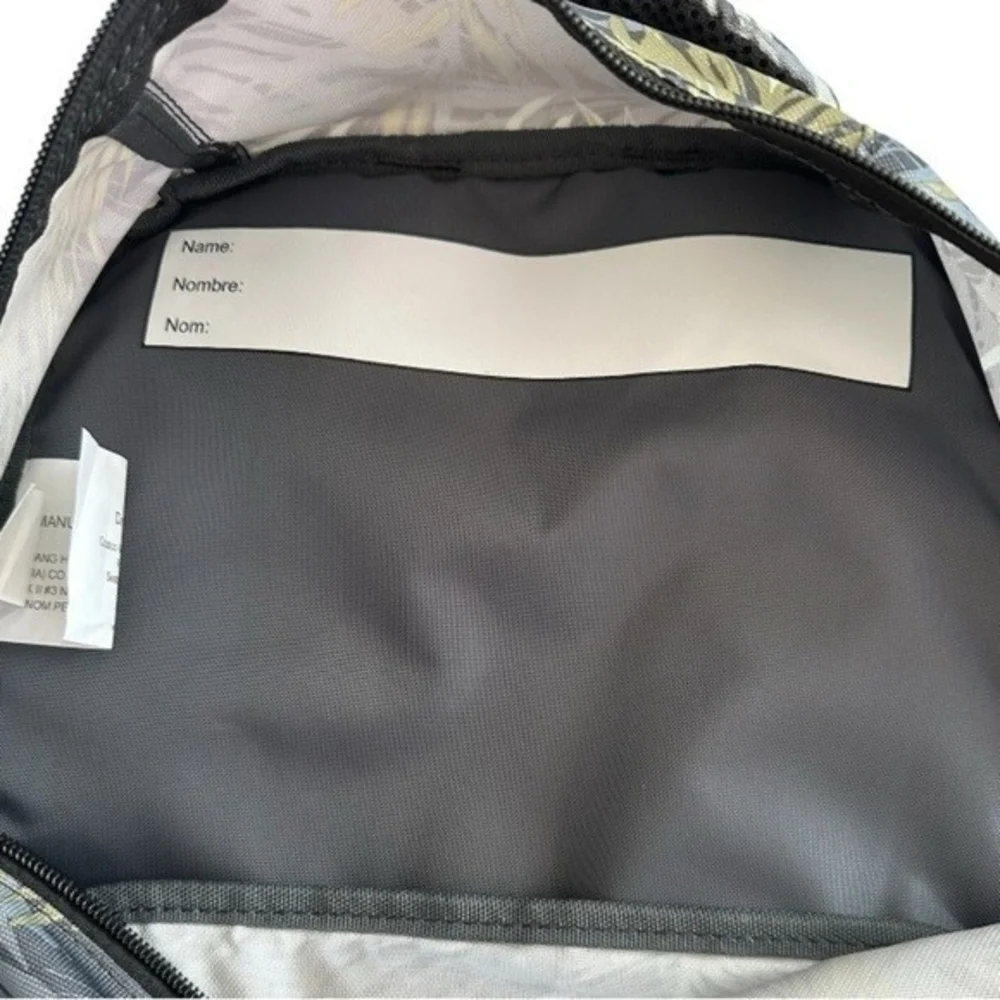 Unisex Tropical Leaves Canvas Backpack Laptop Travel Daypack Excellent